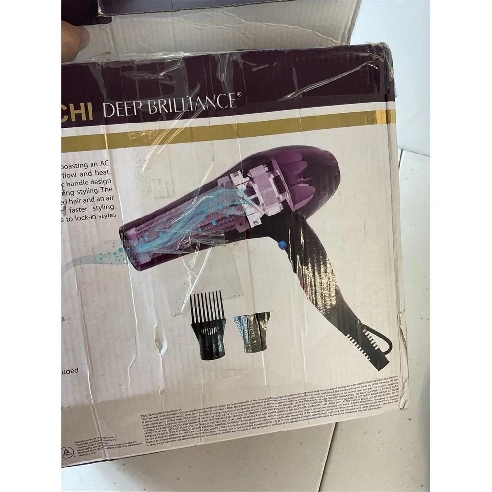CHI Deep Brilliance Hair Dryer  Purple 1875‎ watt 11ft cord